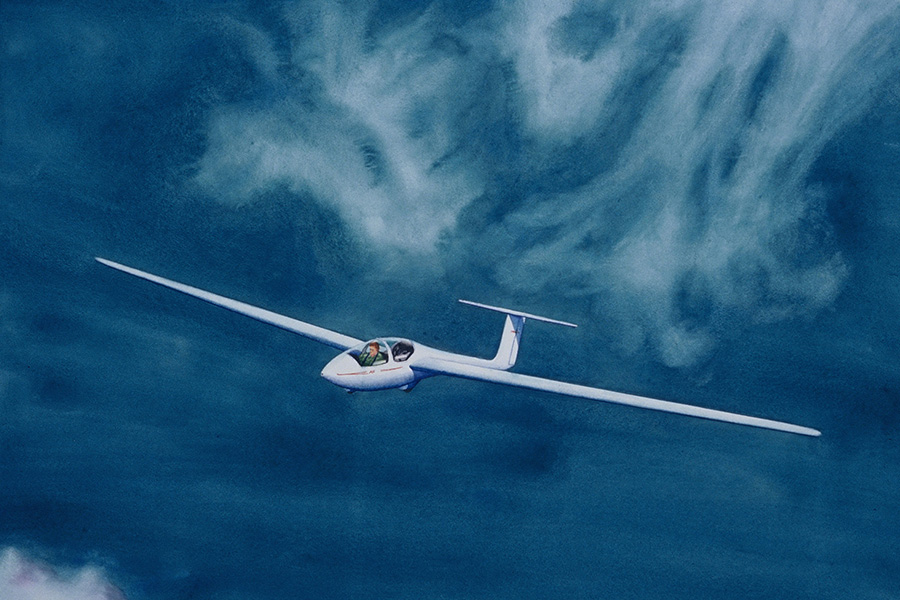In the permanent collection of the National Soaring Museum, Elmira, NY